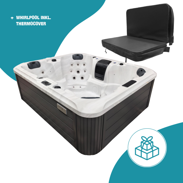 Paket Outdoor Whirlpool Atlanta Air XL inkl. Thermoabdeckung