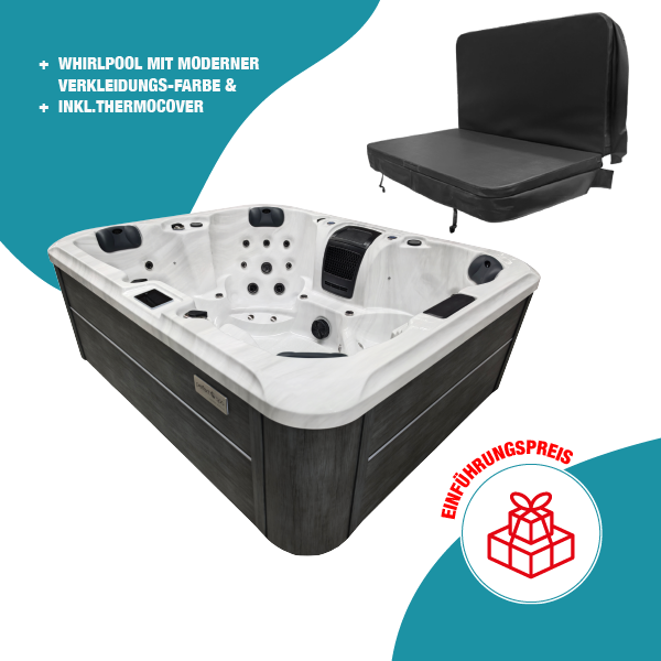 Paket Outdoor Whirlpool Atlanta Premium XL inkl. Thermoabdeckung
