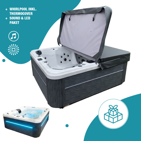 Paket Outdoor Whirlpool New York Premium inkl. Thermoabdeckung